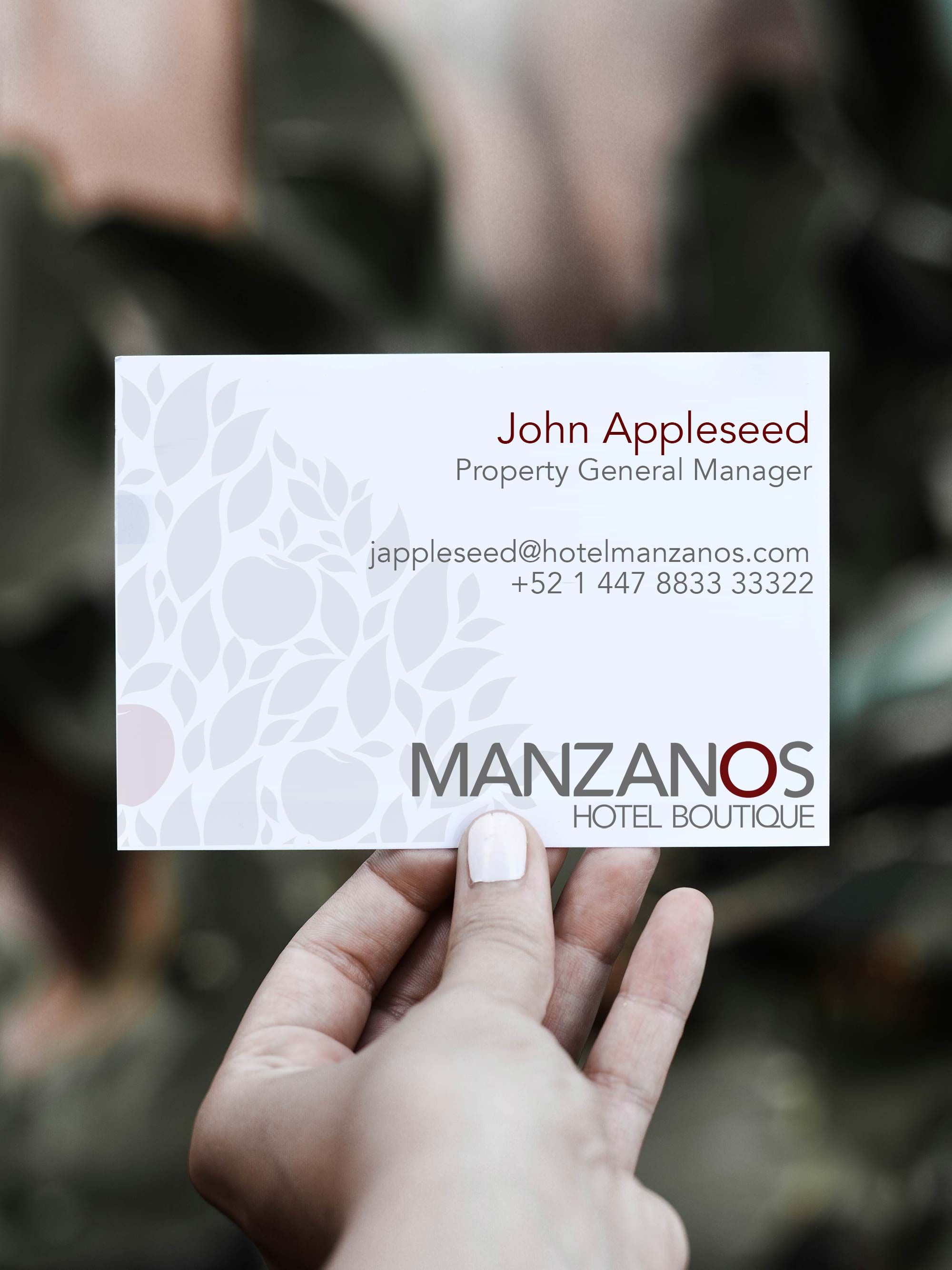 Hotel Manzanos - Business Card